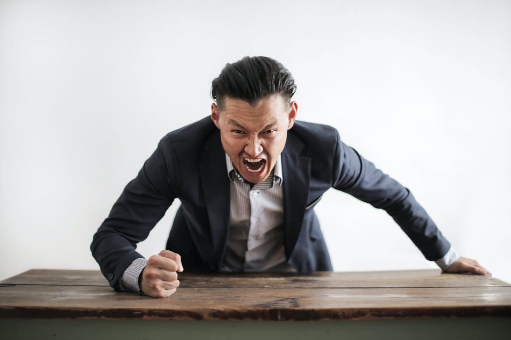 An angry person is difficult to negotiate with