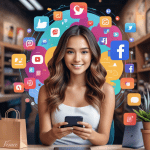 Small business owner hosting a live shopping event on social media